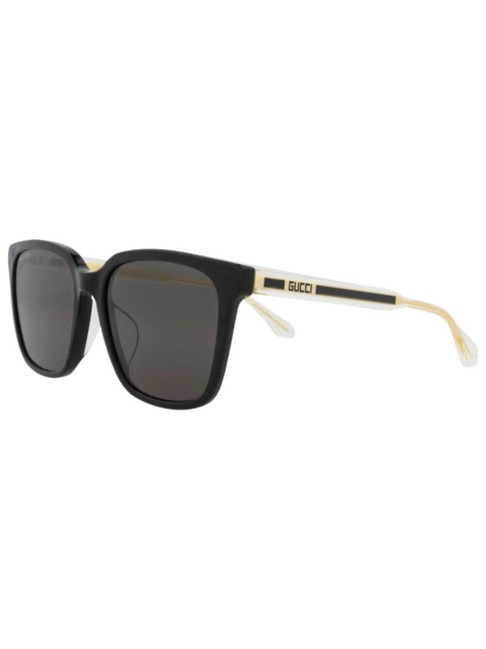 New Gucci Women's Sunglasses Square Rectangle Recycled Acetate Frame Unisex Grey